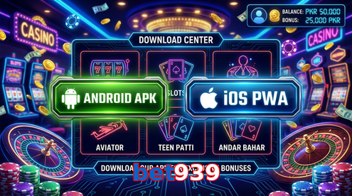 Main screen of Bet939 download page for PK players