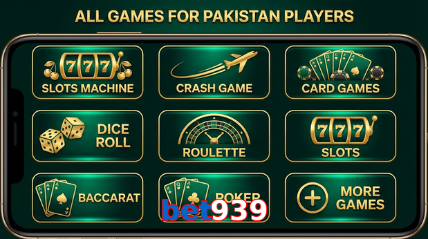 Main screen of Bet939 games page for PK players